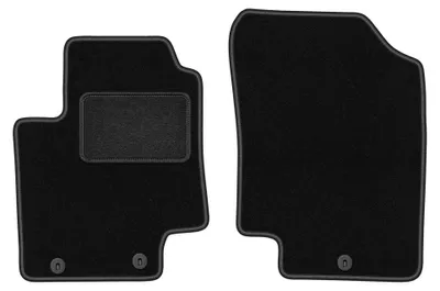 Produktbild von Velours-Fußmatten Vorne für Hyundai i20 I 2008-2014 (Schrägheck) – 2-tlg, Schwarz, passgenau – Wielganizator LUX