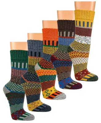 Produktbild von 2 Paar TippTexx24 THERMO Hygge-Wollsocken, mit ABS-Druck, vollplüsch-gefüttert, Größe 35-38