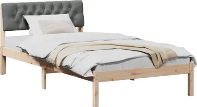 Imagen del producto de Estructura de cama y gris oscuro 100 x 200 cm