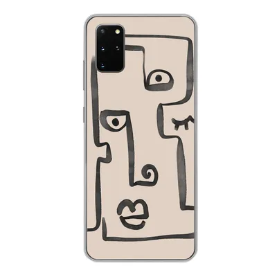 Produktbild von MuchoWow® Handyhülle Schutzhülle Hülle für Samsung Galaxy S20 Plus Auge - Lippen - Strichzeichnung Silikon Softcase Handy Hülle - Hartschale