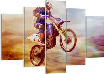 Produktbild von Bild auf Leinwand - Leinwandbild - Motor Sport Helm - 150x100cm - Wand Bild - Wanddeko - Leinwanddruck - Bilder - Kunstdruck - Wanddekoration - Leinwand bilder - Wandkunst - EA150x100-3881