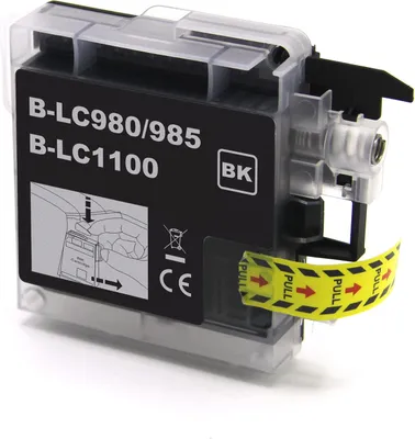 Zdjęcie produktu dla TECHTEK Tusz zastępuje LC-1100 (LC1100BK), LC-980 (LC980BK), LC-985 (LC985BK) kompatybilny z [Brother] DCP-145 C, DCP-163 C, DCP-165 C, DCP-185 C, D