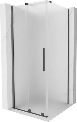 Produktbild von Mexen Velar Duschkabine 100x100 cm, Frostglas, Grau gebürstet