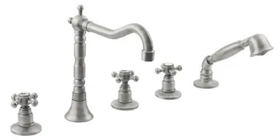 Produktbild von Sapho ANTEA 5-Loch - Wannenarmatur mit Retro-Einlauf, poliertes Nickel