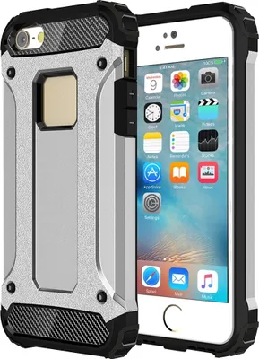 Produktbild von Mobigear Outdoor iPhone 5 Hülle Hardcase Backcover Stoßfest - Silber