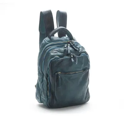 Produktbild von BZNA Bernd Petrol Rucksack Backpacker Designer Uni Lederrucksack