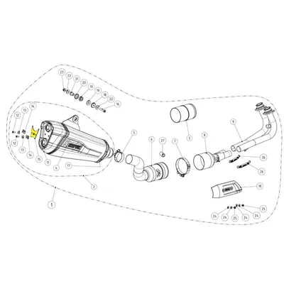 Image de Support de silencieux Akrapovic en acier inoxydable