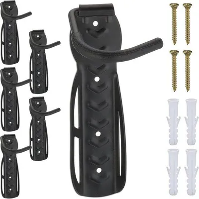 Produktbild von Famanu Fahrrad Wandhalterung Set - 6 Stück, vertikale Montage bis 25 kg pro Halterung