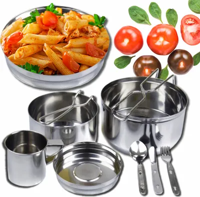 Produktbild von Naczynia turystyczne garnki kempingowe sztućce kemping garnek biwak zestaw