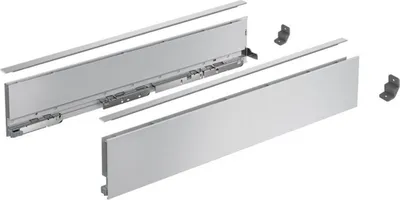 Image de Profilé latéral de tiroir AvanTech YOU, H101mm x L550mm, argent, gauche et droite - HETTICH - 9353341
