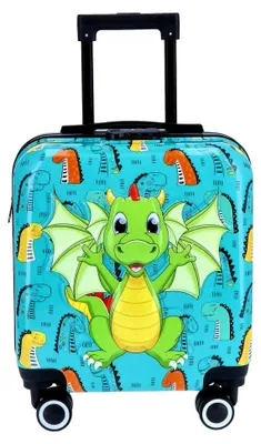 Produktbild von Kindertrolley 4 Rollen Dino Rosa