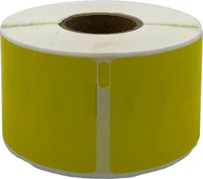 Produktbild von DULA Etiketten - Kompatibel mit Dymo Compatible labels - Geel - 99012 - S0722400 - Adresetiketten - 1 rol - 36 x 89 mm - 260 labels per rol