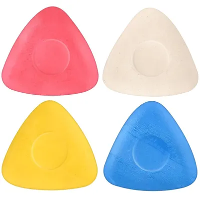 Schneiderkreide-Set, 4 Stück, dreieckig, nachfüllbar, 4 Farben
