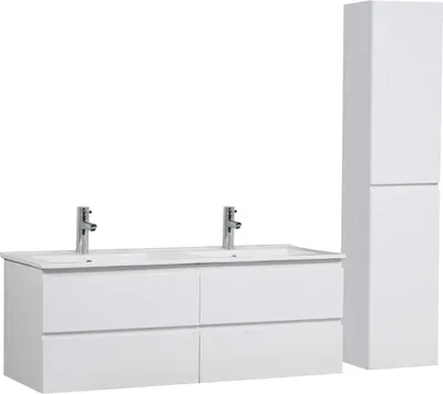 Produktbild von Doppelwaschtisch + Waschbecken + SORRENTO-Säule