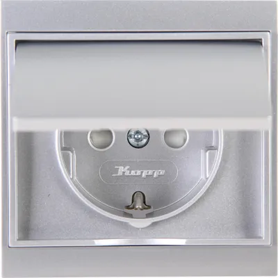 Produktbild von Kopp Malta SILBER Schalterprogramm, Steckdose, Schalter, Rahmen, etc. Schutzkontakt-Steckdose mit Deckel