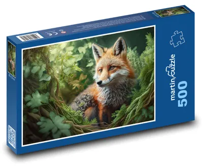 Zdjęcie produktu dla Puzzle 500 Lis w lesie - martinpuzzle