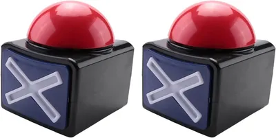 Productafbeelding van Jevina spel answer buzzer - Set van 2 - Game buzzer alarm sound button met licht trivia