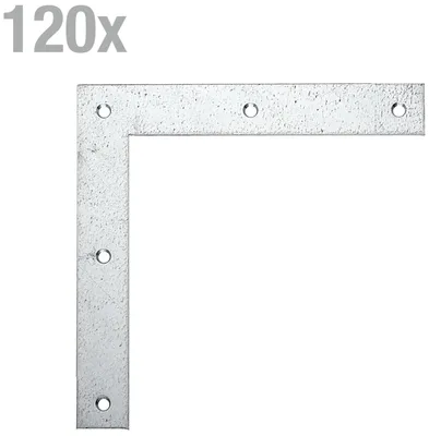 Immagine prodotto di Alberts 847678 Staffa d'angolo, zincata sendzimir, 120 x 120 x 20 mm, set da 120