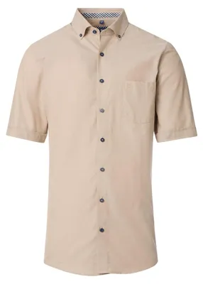 Produktbild von Redmond - Comfort Fit - Herren Freizeithemd Kurzarm (251055999), Größe:L, Farbe:Beige (200)