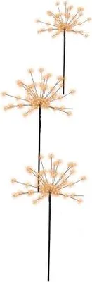 Produktbild von TrendLine LED Gartenstecker 3 Stück H: 1 m warmweiß Außen mit Timer, 8 Leuchtfunktionen