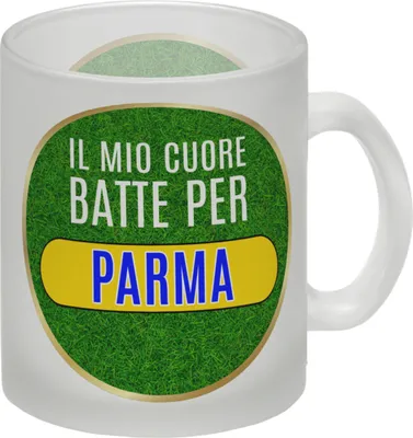 Produktbild von Il mio cuore batte per Parma Glas Tasse Calcio regiert dein Leben? Dann sollte