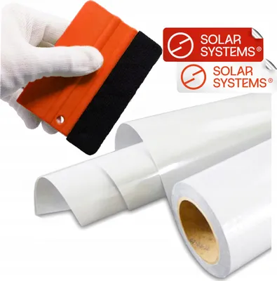 Produktbild von SOLAR SYSTEMS | Autofolie - Weiß Hochglanz 152x350 cm - Selbstklebend - Wetterfest und Kratzfest