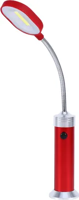 Produktbild von COB Typ Magnet LED Licht Arbeits Schreibtisch Lampe Batterie Betrieben Mit Flexible Schwanenhals Rot