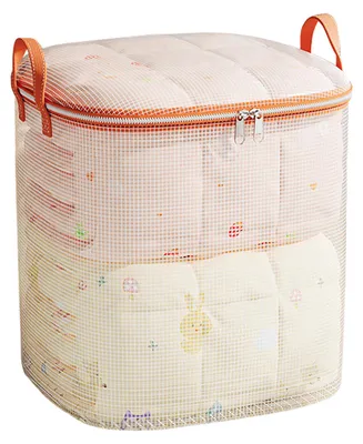 Produktbild von Extra große, wasserdichte Aufbewahrungstasche für Bettdecken mit Griffen, transparente PVC-Umzugstasche, durchsichtiger Schlafzimmer-Organizer