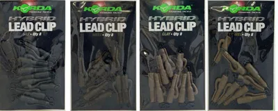 Produktbild von Korda Hybrid Lead Clips - 8 Bleiclips, Farbe:Gravel (Kies)