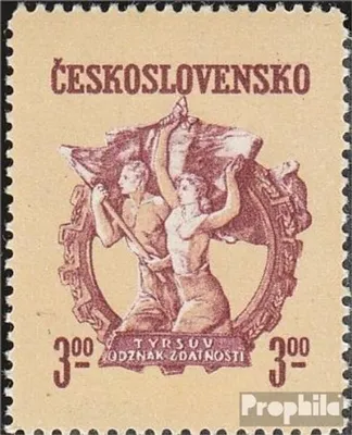 Produktbild von Briefmarken Tschechoslowakei 1950 Mi 606 postfrisch Ski