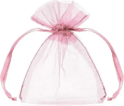 Produktbild von Organza-Säckchen, rosa, 10 cm, 10 Stück – PartyDeco