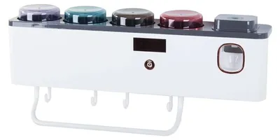 Image de Verk 24191 Porte-brosse à dents avec distributeur de dentifrice et stérilisateur UV