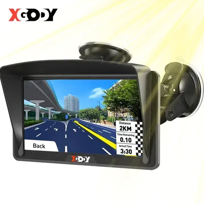 Obrázok produktu pre GPS navigácia s 7-palcovým dotykovým displejom pre auto, osobný automobil alebo nákladné vozidlo, s 16 GB pamäťou, aktualizáciou máp, asistenom jazdy, hlasovým výstupom, FM vysielačom a možnosťou offline používania