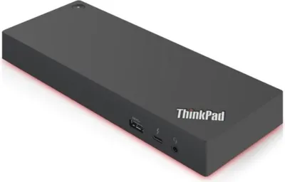 Produktbild von Lenovo 03X7538, Kabelgebunden, Thunderbolt 3, 3,5 mm, 10,100,1000 Mbit/s, Schwarz