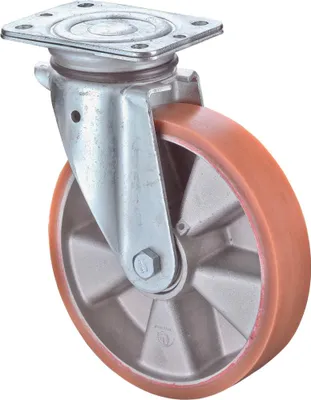 Produktbild von BS Rollen Lenkrolle N100.B90, mit Platte, Durchmesser 80, B 40mm 250kg, Guss-Polyurethan