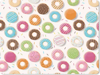 Produktbild von MuchoWow® Mauspad Mousepad Muster - Donut - Pastell 40x30 cm - Mousepads - Maus Mat - Pad - Mausunterlage - Anti Rutsch