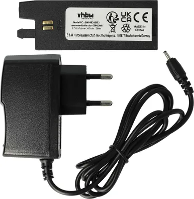 Produktbild von vhbw 2-tlg. Lade-Set Ersatz für Gibson GBP-452050, GBP-042030 für Stimmsystem - Akku, Ladegerät