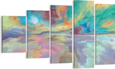 Produktbild von Bild auf Leinwand - Leinwandbild - Abstraktion modern - 100x60cm - Wand Bild - Wanddeko - Leinwanddruck - Bilder - Kunstdruck - Wanddekoration - Leinwand bilder - Wandkunst - EG100x60-4027