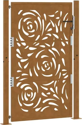 Obrázok produktu pre Záhradná brána 100x150 cm odolná oceľ s plameňovým dizajnom