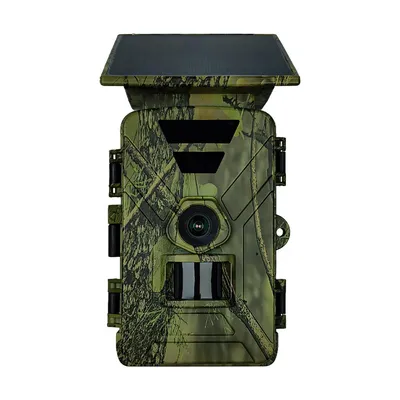 Produktbild von Solar-Wildkamera, 8K Video, 60 MP Fotos, Bewegungssensor, Nachtsicht, wiederaufladbar, Dual-Stromversorgung, ideal für Jagd & Tierbeobachtung