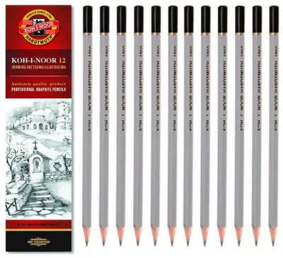 Obrázek produktu pro Koh-I-Noor 1860 Grafitové tužky 3B sada 12 kusů