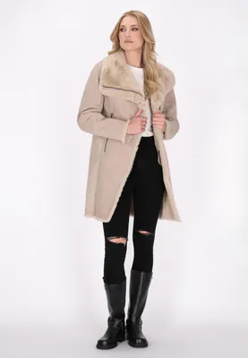 Image de Manteau pour femme SAPORTA - beige, taille L