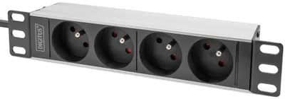 Image de DIGITUS PDU 1U    4xCEE7/5   FR-Ausgänge 230V/16A schwarz