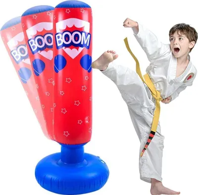 Produktbild von Aufblasbarer Boxsack für Kinder - Taekwondo MMA Training - 1 Stück - 120 cm