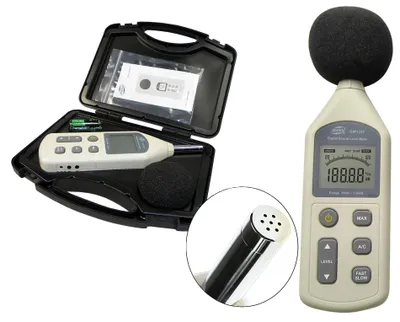 Image de Sonomètre, conception portable, mesure précise, BLANC