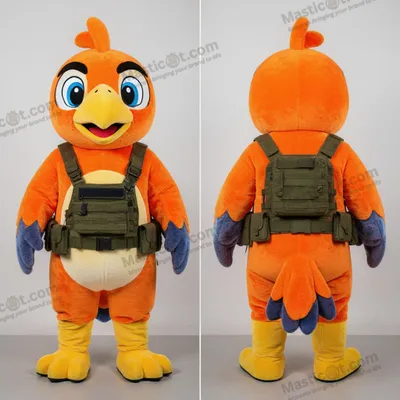 Produktbild von Orange MASTICOT Para-Kommandant-Papagei-Maskottchen