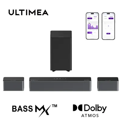 Produktbild von ULTIMEA Dolby Atmos 5.1 Soundbar mit Subwoofer, 3D Surround Sound TV Lautsprecher für Heimkino mit einstellbarem Bass, Poseidon D60