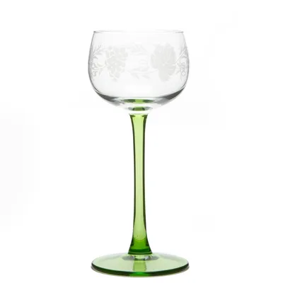 Image de 6 Verres à Vin d'Alsace motif GRAPPE