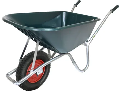 Produktbild von 1 Rad Schubkarre 100 Liter bis 250 kg Kunststoffmulde Gartenschubkarre Bauschubkarre Schiebkarre
