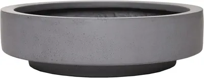 Image de VIVANNO Coupe décorative en fibre de verre ESCADA LOW, gris béton mat - 45x45x12 cm